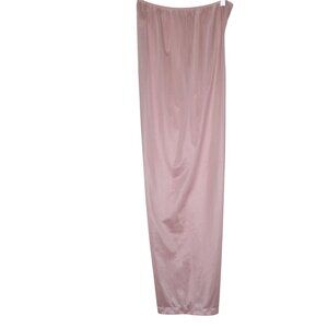 Vintage Sears Pink Nylon Full Slip Pajama Pants L 37"/40½" Elastic Waist USAMade